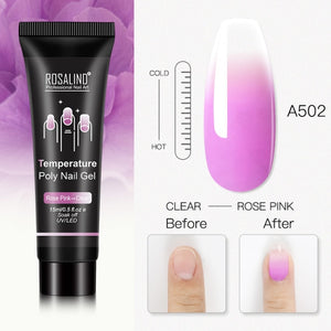 ROSALIND 15ml Poly Extension Nail Gel For Nail Art Manicure Design 80 Colors UV Varnishes Semi Permanent Builder Nail Gel Polish